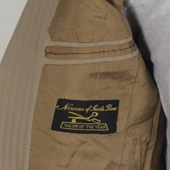 RARE Norman of #SavileRow 40S Beige Sport Coat 611 - Picture 4 of 8